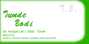 tunde bodi business card