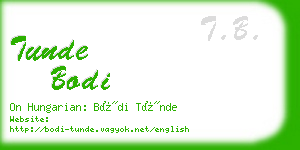 tunde bodi business card